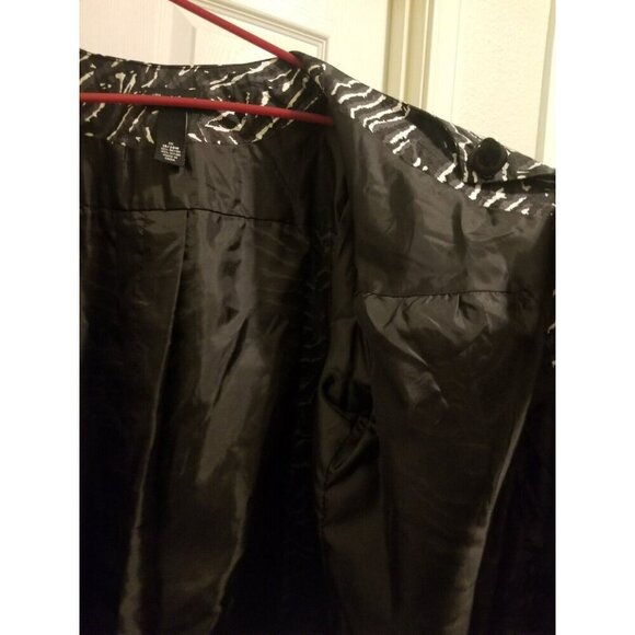 Maggie Barnes  Sz 1x Jacket Top‎ Black And White - Picture 8 of 12